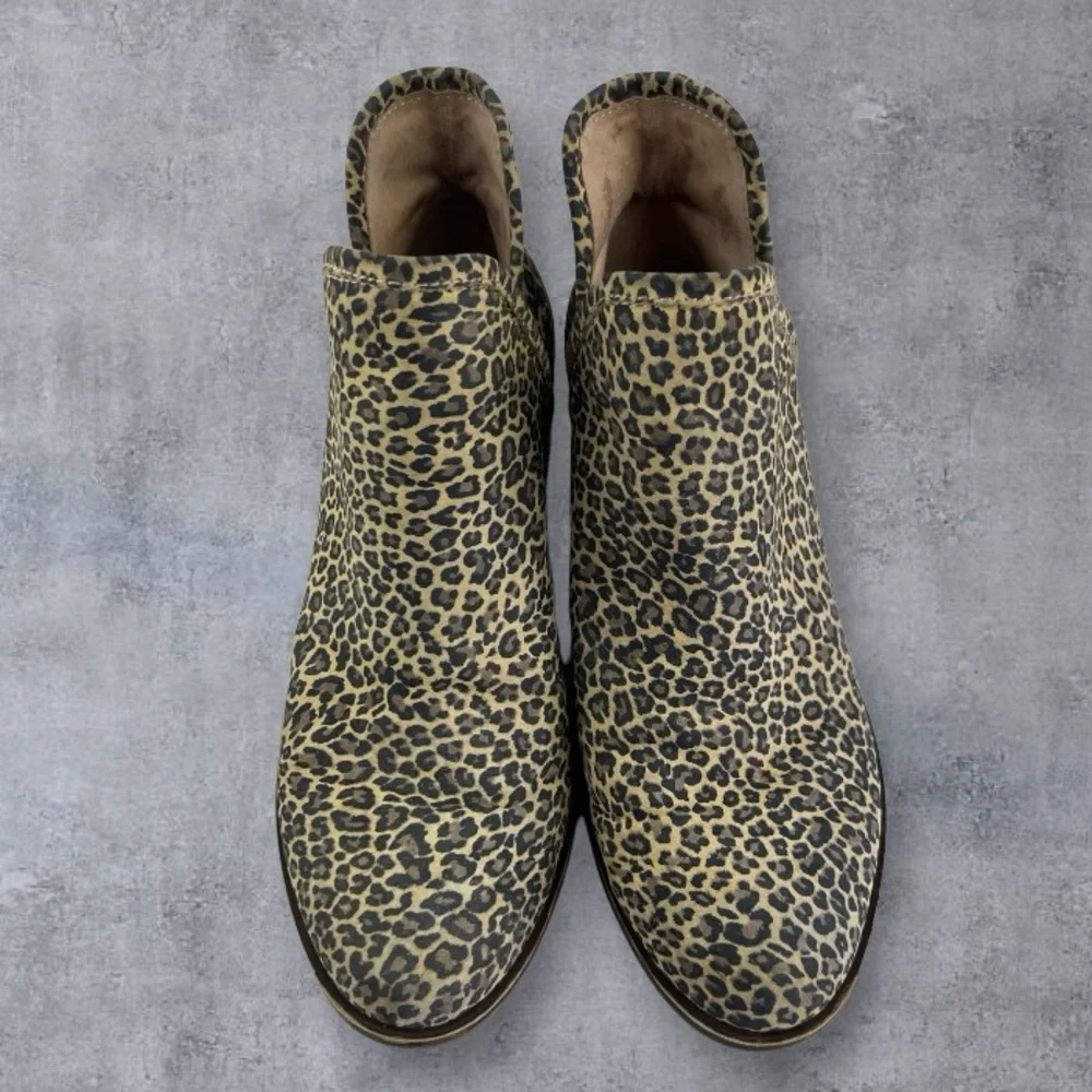 Lucky brand Women’s LK-Bashina 2 Sophia Leopard Animal Print Ankle Boots Sz 7.5M - Picture 3 of 10